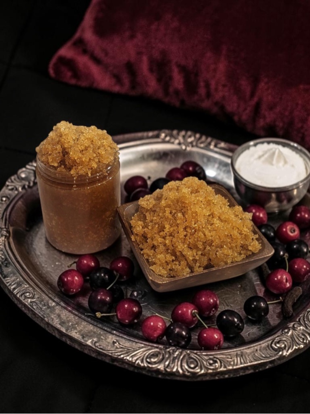 Orchid & Vine Exfoliation Raw Sugar Scrub Skin Nutrition Black Cherry Vanilla - Picture 2 of 2